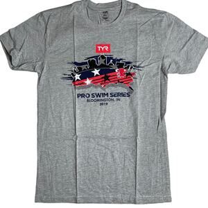 TYR Unisex Pro Swim Series 2019 Bloomington IN Short Sleeve Tshirt Grey - Small